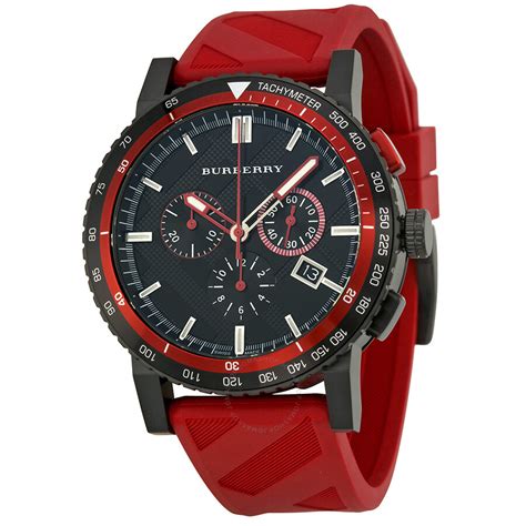 burberry black and red watch|Burberry watch outlet.